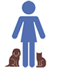 person with pets icon
