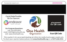 Veterinary Care Voucher Debit Card - Back Design