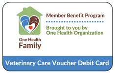 Veterinary Care Voucher Debit Card - Front Design